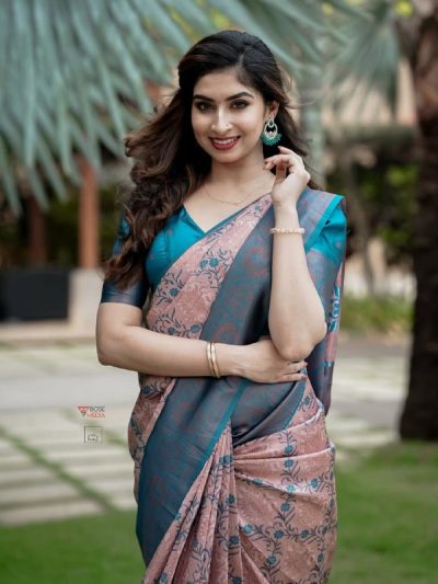 Pink Banarasi Silk Saree