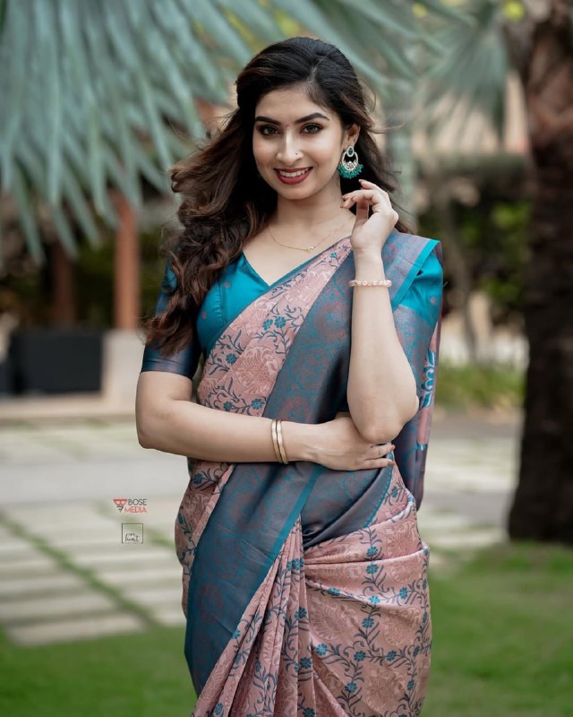 Pink Banarasi Silk Saree