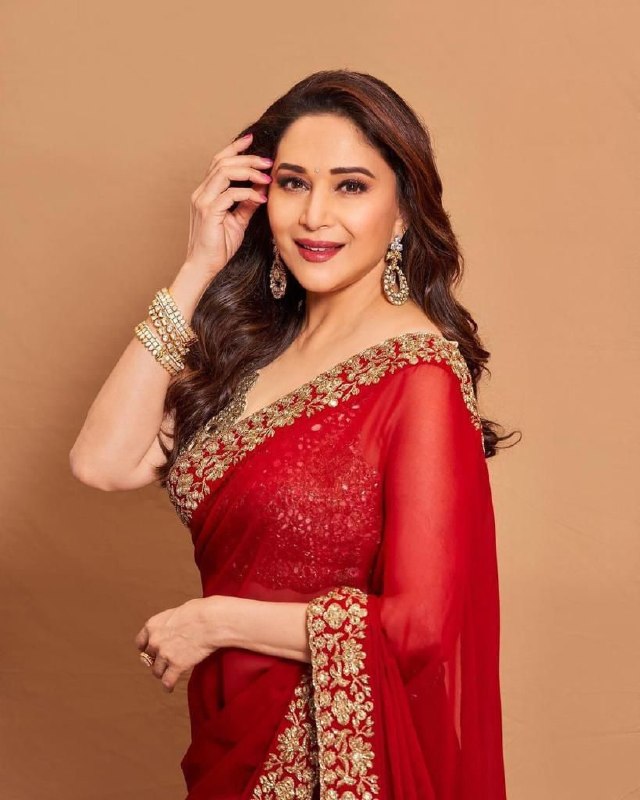 Red Embroidered Georgette Party Wear Saree