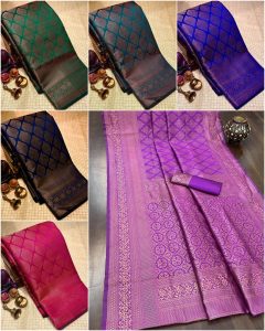 Soft Lichi Silk Jacquard Saree 3 Soft Lichi Silk Jacquard Saree