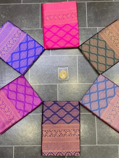 Soft Lichi Silk Jacquard Saree